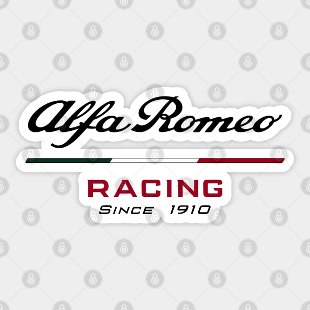 Alfa Romeo Racing F1 (visit:  fmDisegno.redbubble.com for full range) Sticker by fmDisegno